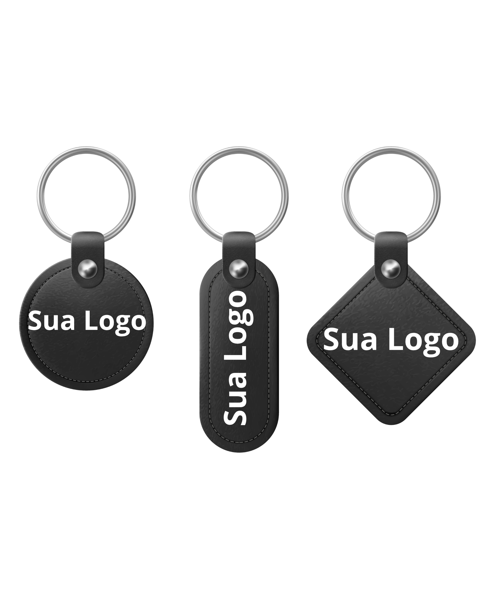 Chaveiros de couro personalizados com gravação